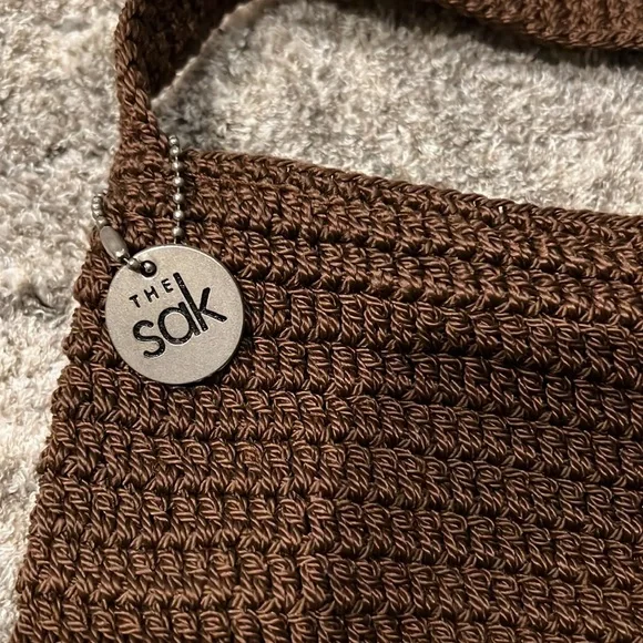The Sak brown crocheted cross body bag - Picture 4 of 5